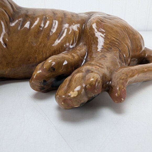 Vintage Lion Cubs Ceramic Figurines Set of 2 Brown Kathy 1981 Home Decor - Picture 10 of 14